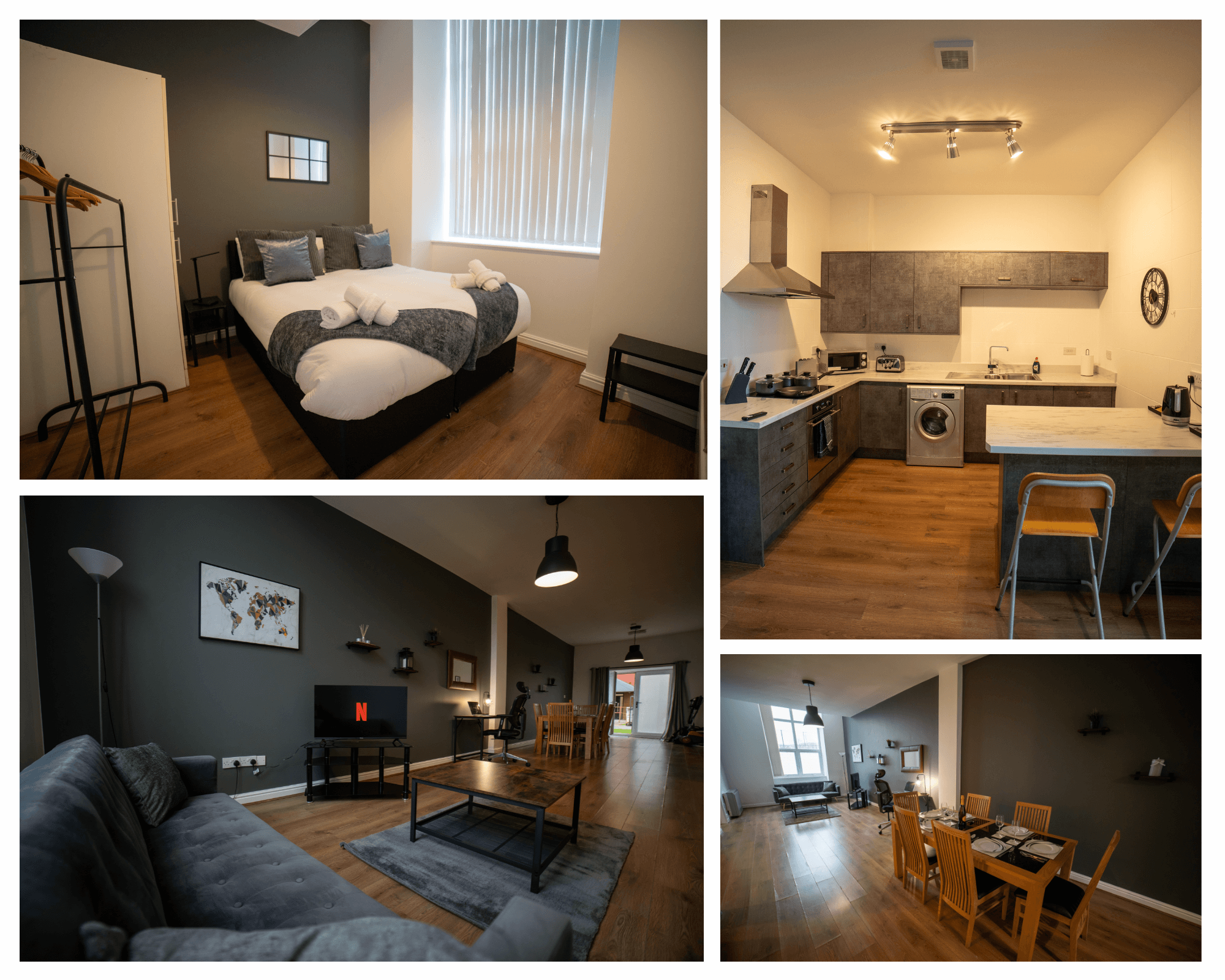 Furnished Accommodation Ltd - Spacious Industrial GF Apartment